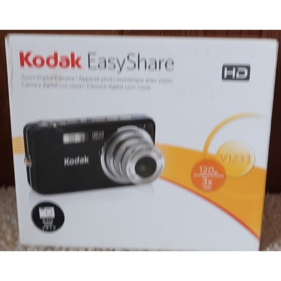 Kodak Digital Easy HD share V1233 12 Mega pixels 3X ZOOM BLACK In Box W Manual - Picture 6 of 11